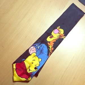 silk Winnie the Pooh and friends necktie